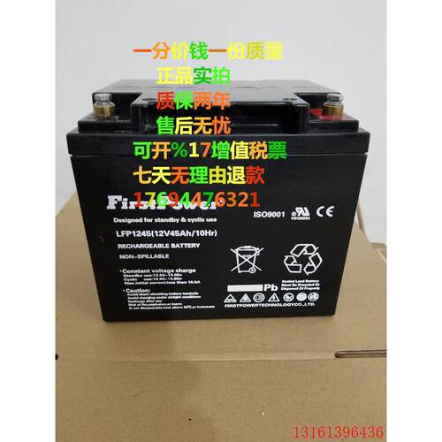 FirstPower一电蓄电池LEP1245 12V45AH后备应急12伏45安储能电瓶