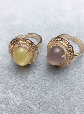 925银镶嵌紫玉髓大气百搭戒指