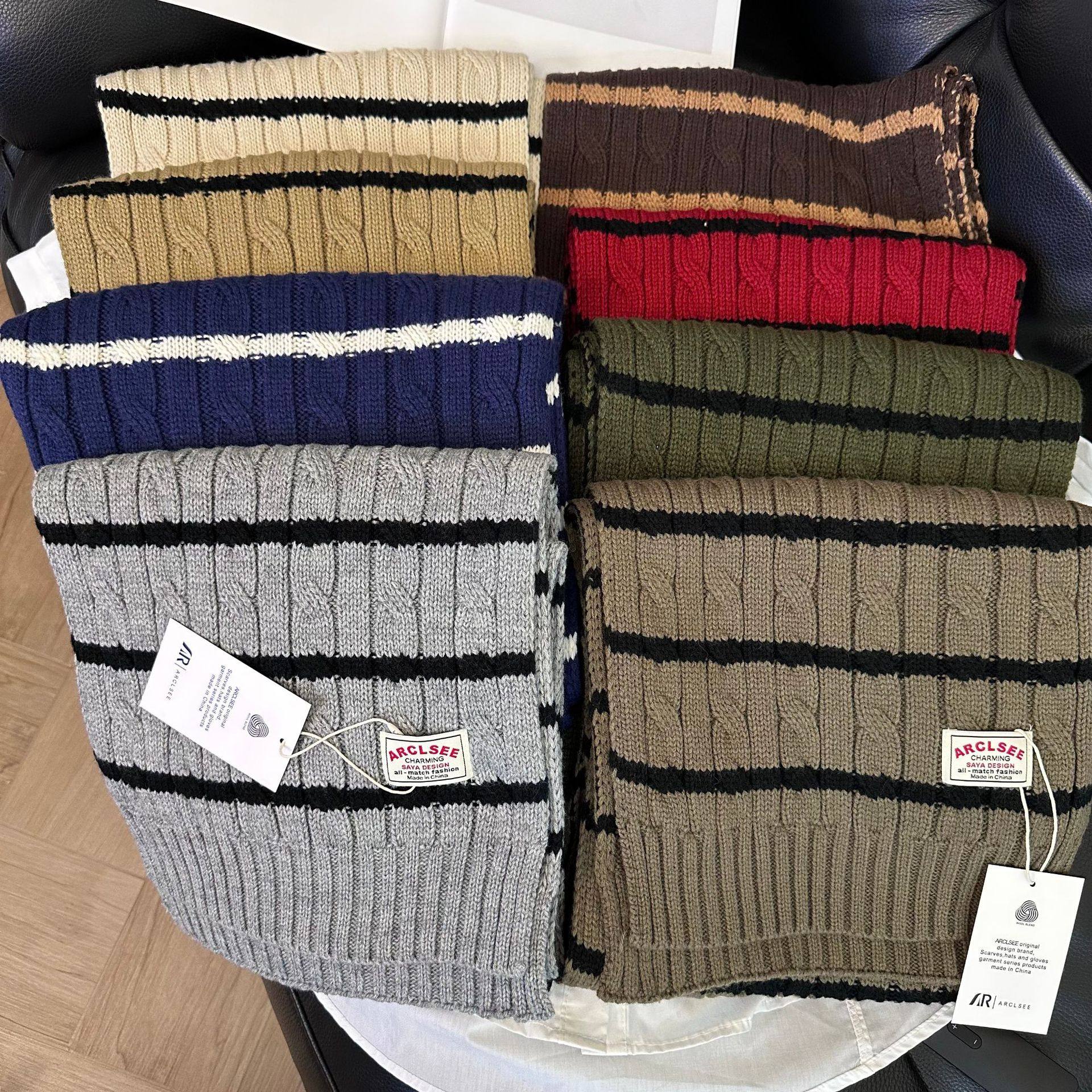 韩版秋冬季毛线围巾女保暖百搭学生撞色条纹针织情侣围脖ins麻花,服饰配件/皮带/帽子/围巾,围巾/丝巾/披肩,淘宝优惠券,粉丝福利购,淘宝优惠卷