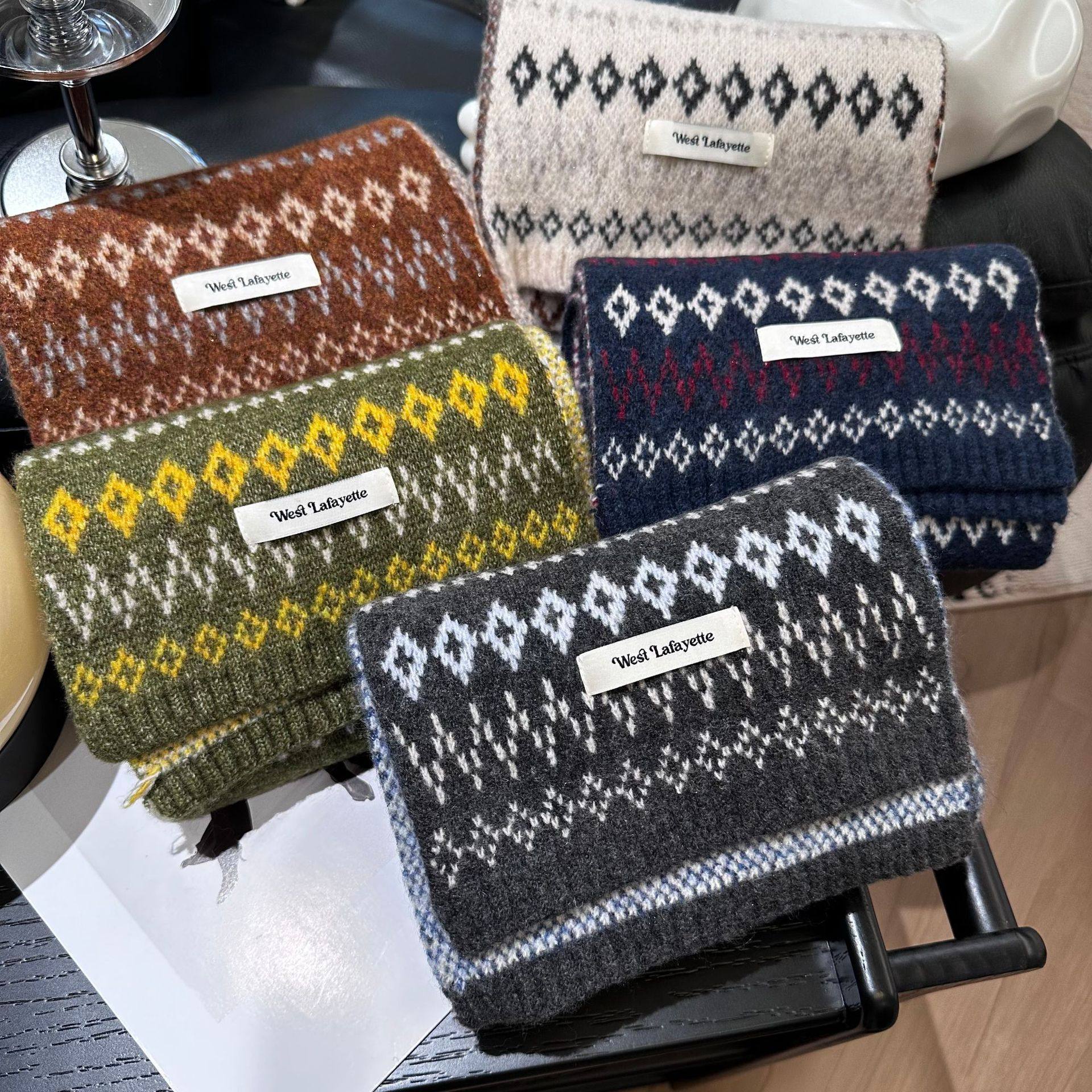 费尔岛围巾女冬季韩系百搭文艺羊毛混纺新款学生保暖针织毛线围脖,服饰配件/皮带/帽子/围巾,围巾/丝巾/披肩,淘宝优惠券,粉丝福利购,淘宝优惠卷