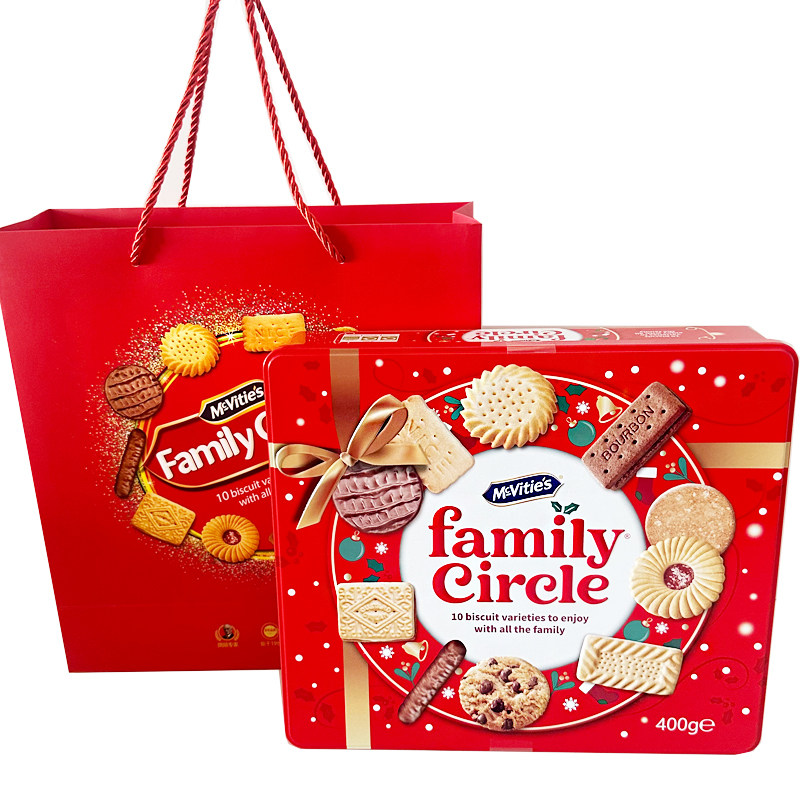 英国进口Mcvities麦维他欢聚礼盒装400g什锦饼干过年货送礼零食品