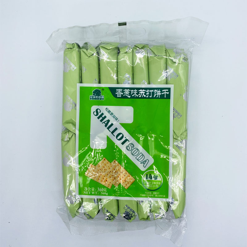 满3包包邮果子町园道苏打饼干360菓子町奶盐香葱味咸味梳打零食