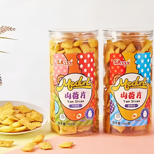 SA222山药脆片200g罐装甜辣味