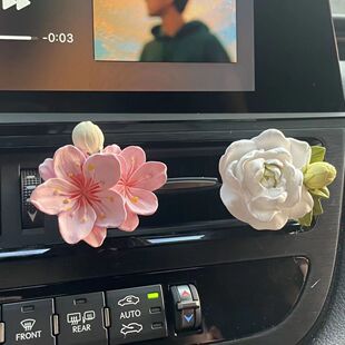 饰花朵扩香石女神香氛高级感香水 茉莉花车载香薰车内空调出风口装