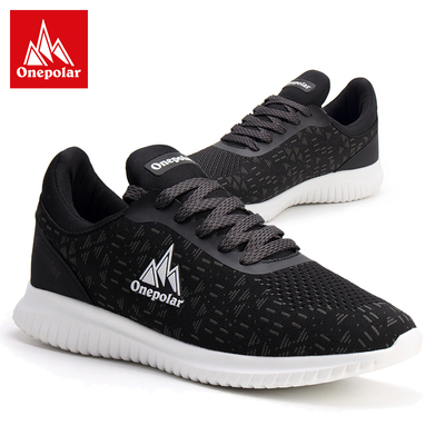 onepolar极地飞织网面透气跑鞋