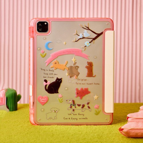 花朵小猫狗苹果ipad11平板保护套