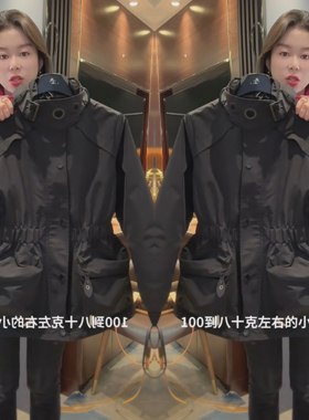 韩版工装风立领收腰显瘦二棉外套