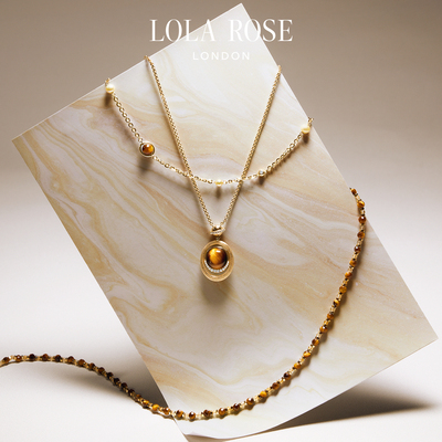 【秋上新】Lola Rose罗拉玫瑰日心说虎眼石拉丝项链女生日礼物