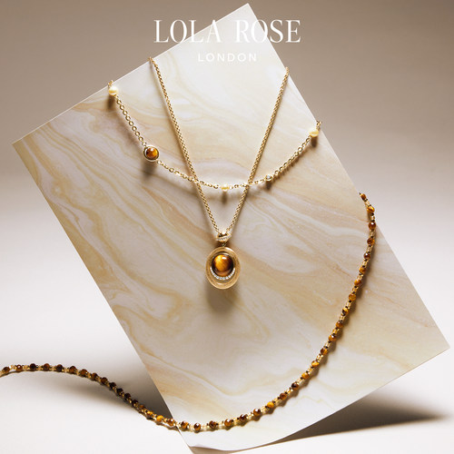 【秋上新】Lola Rose罗拉玫瑰日心说虎眼石项链女生日礼物