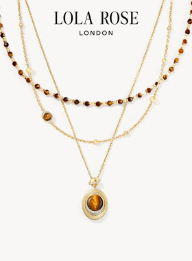 Lola Rose罗拉玫瑰日心说虎眼石项链女生日礼物
