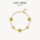 Lola AHALOLO合作联名款 Rose罗拉玫瑰常青藤手链绿纹石设计