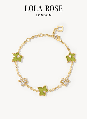 【AHALOLO合作联名款】Lola Rose罗拉玫瑰常青藤手链绿纹石设计