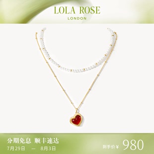 Lola 輕奢甜美首飾 爆款 Rose羅拉玫瑰下午茶系列項(xiàng)鏈女珍珠新款