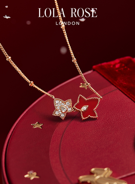 [双旦新品]Lola Rose罗拉玫瑰常青藤红色项链女款本命年圣诞礼物