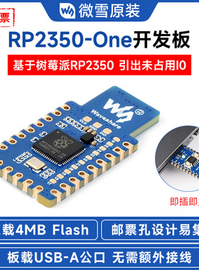 树莓派RP2350-One开发板python 4MB Flash Type-A口 易集成