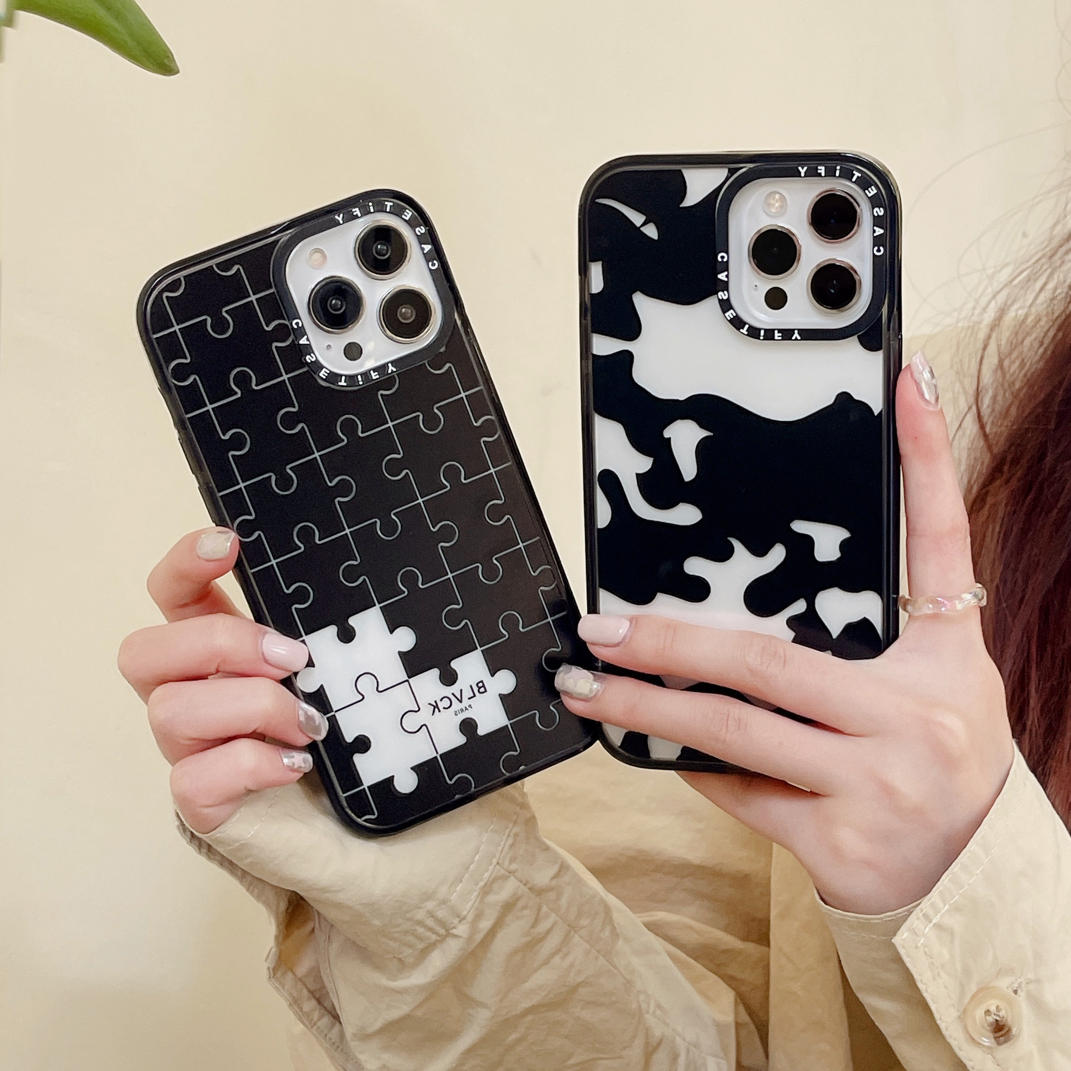 BLVCK方块迷彩蛇纹适用苹果15Pro亚克力iPhone14Promax手机壳13CASE明星同款12promax潮11/13pro防摔保护套