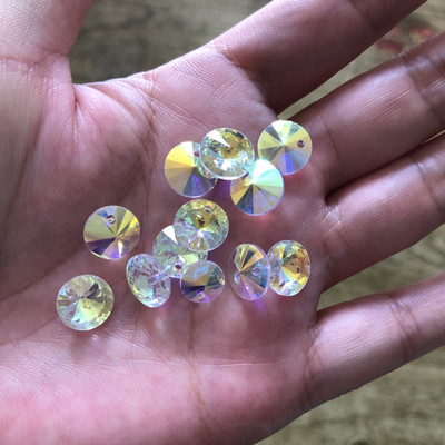 diy水晶耳饰品手链散珠