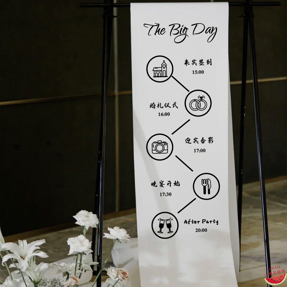 草坪户外婚礼流程创意个性婚庆装饰镜子背景亚克力板玻璃贴纸喜庆