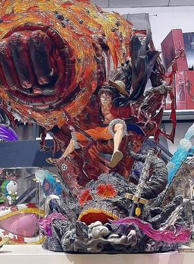 海贼王业火路飞送灯光带特效60高度模玩摆件手办