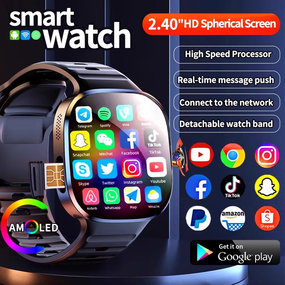 国际版智能手表M99插卡双系统蓝牙WiFiGoogle海外英文繁体多语言