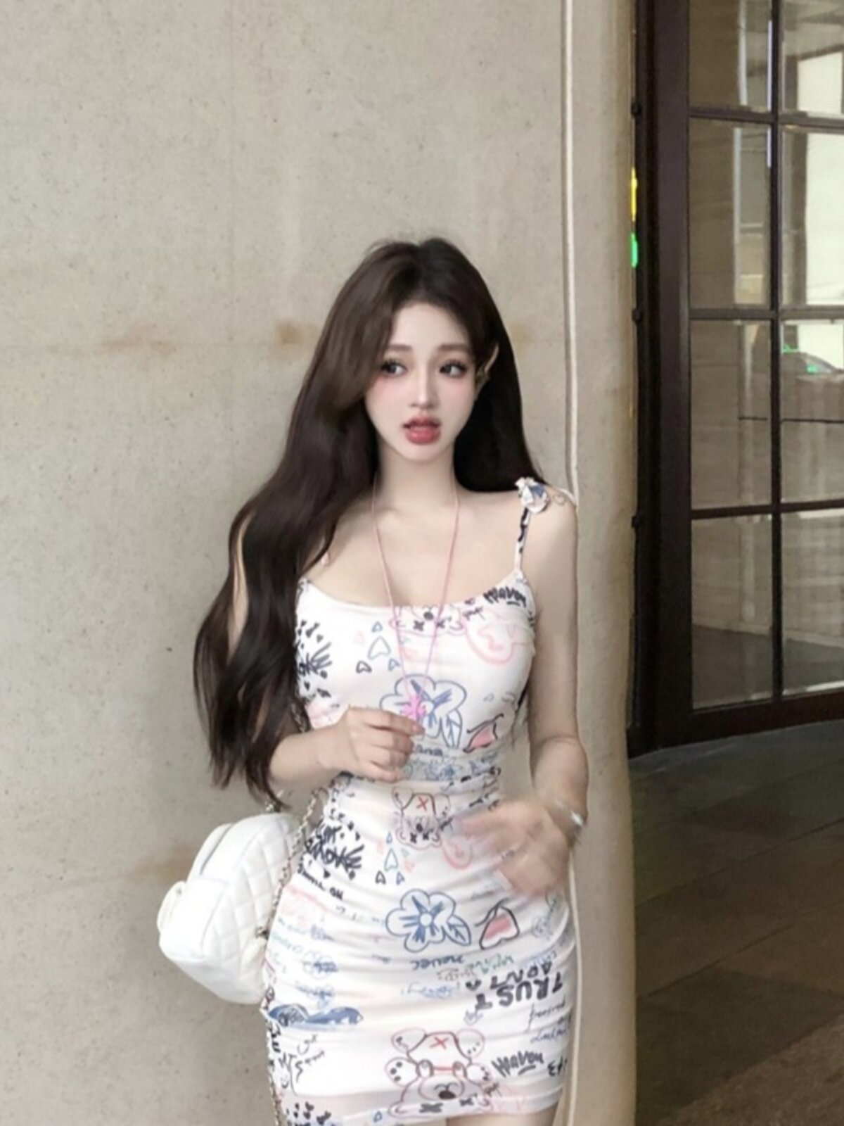 SUMMER DRESS AMERICAN PURE LUST HOT GIRL SEXY SLIP DRESS SMALL WOMAN PEAR-SHAPED BODY SLIM HIP SKIRT