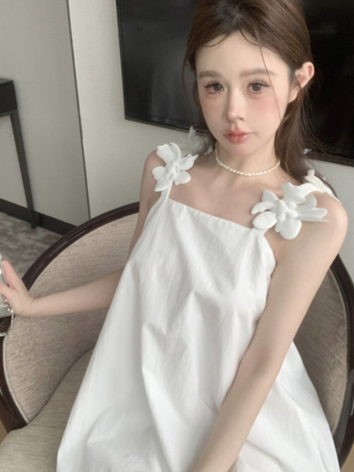 SUMMER WOMENS DESIGN SENSE BIRTHDAY PARTY LITTLE BLACK DRESS DRESS SKIRT CAN BE SWEET AND SALTY FLOWER A-LINE VEST DRESS