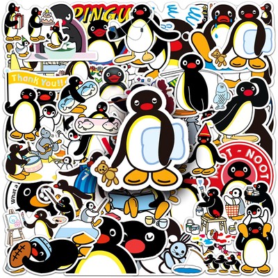 50贴动画企鹅pingu卡通涂鸦贴纸