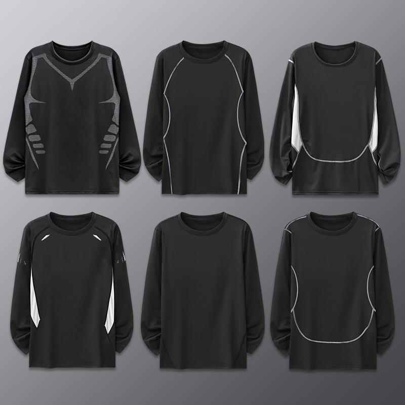 长袖紧身衣速干高弹男