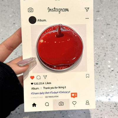 韩系ins趣味红苹果磁吸支架适用MagSafe手机强力吸附桌面懒人支架