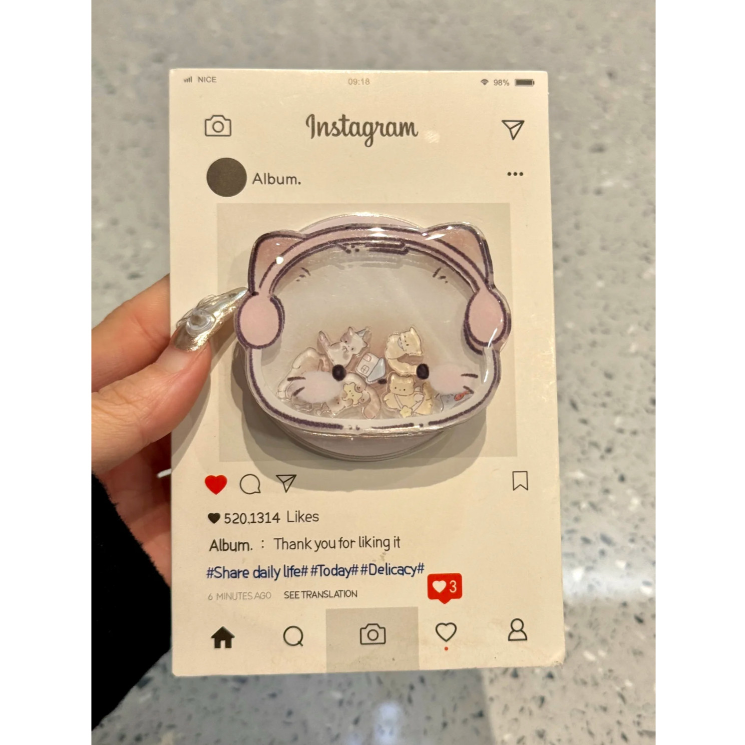 可爱粉耳机猫咪摇摇乐磁吸支架适用MagSafe手机强力吸附桌面懒人,3C数码配件,手机支架/手机座,淘宝优惠券,粉丝福利购,淘宝优惠卷