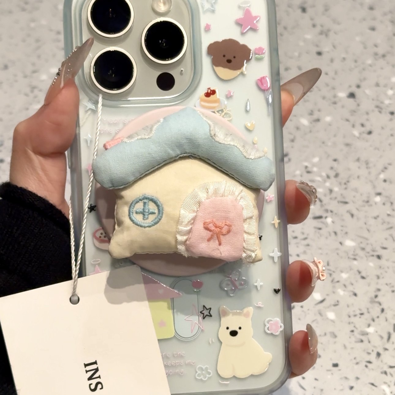 英文房屋猫咪小狗适用iPhone16pro/15手机壳苹果13磁吸壳13promax个性14promax简约15promax硬壳14PRO新款