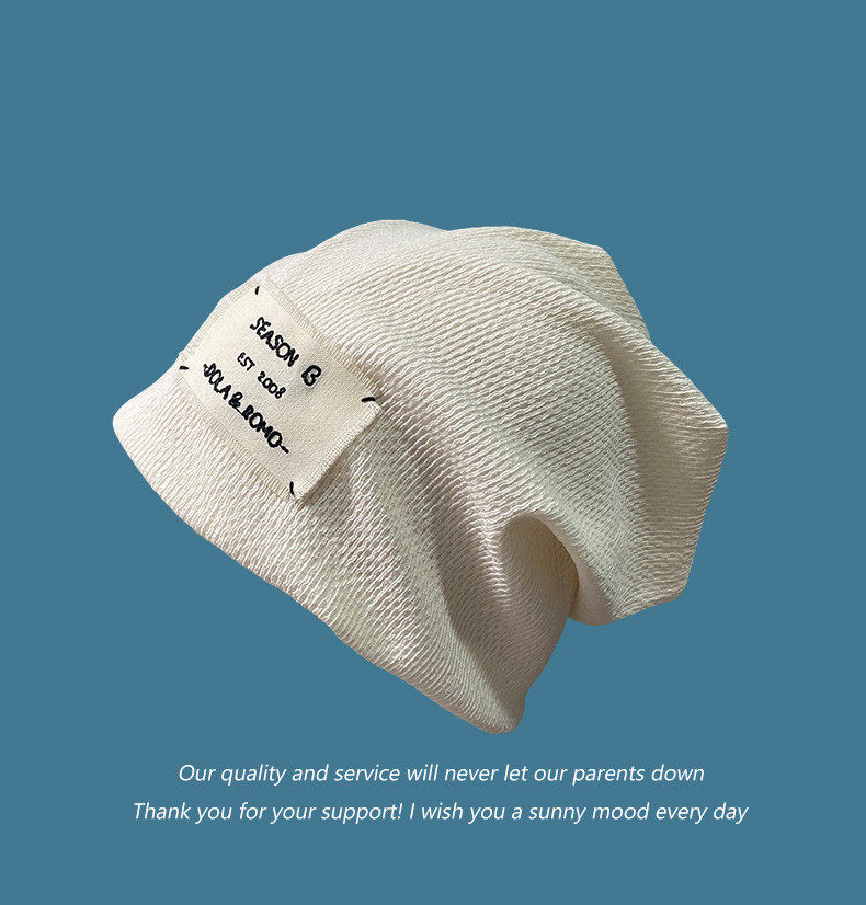 针织日系堆堆帽子女秋冬季薄款网红炸街贴布套头帽韩版潮包头冷帽,服饰配件/皮带/帽子/围巾,帽子,淘宝优惠券,粉丝福利购,淘宝优惠卷