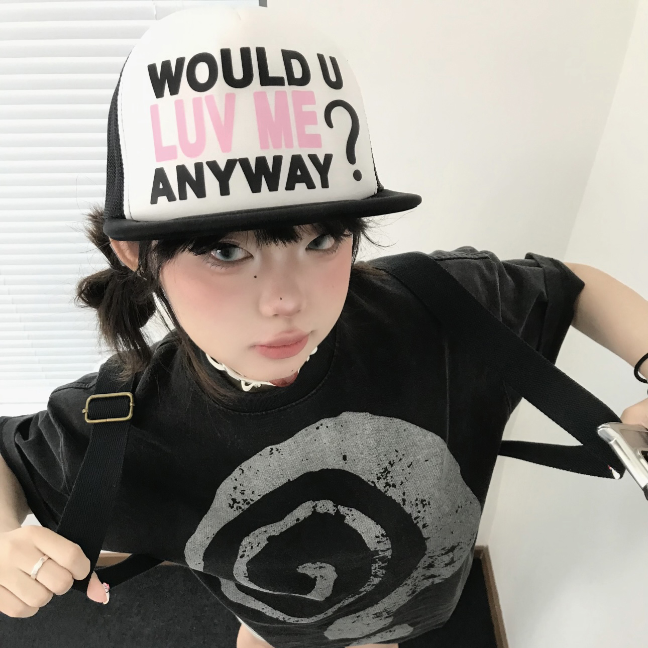 字母印花美式鸭舌帽子百搭情侣嘻哈帽透气棒球帽街头辣妹卡车网帽