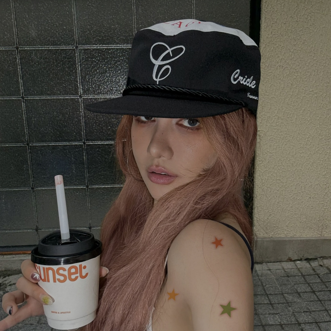 美式嘻哈平顶刺绣字母棒球帽