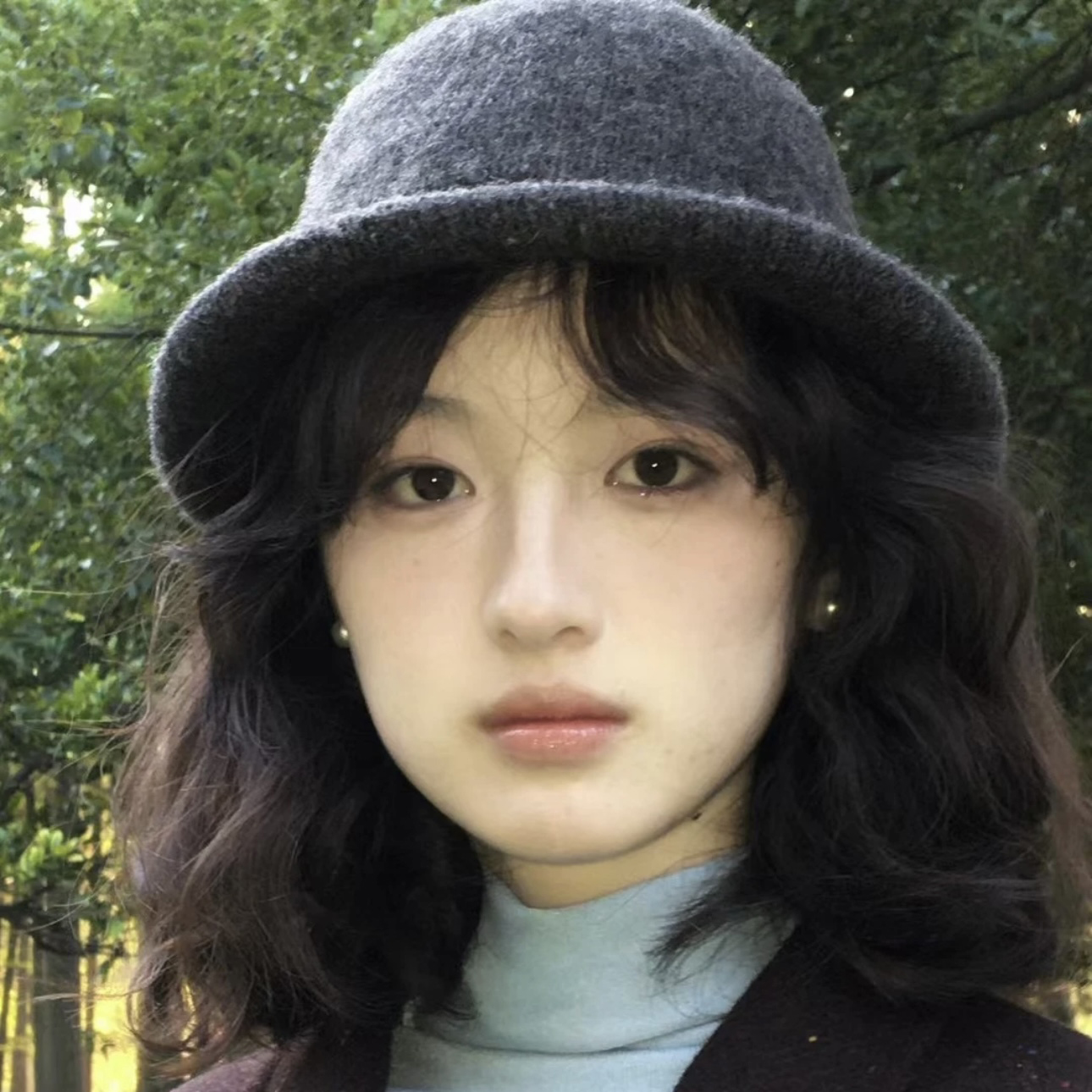 冬季卷边复古渔夫帽子