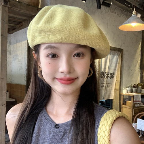 贝雷帽子女款夏季薄款透气百搭