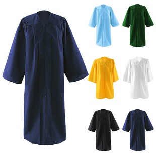 2026年新款美式学士服毕业典礼服梭织单袍博士硕士服多颜色批发