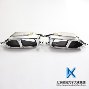 750可改 740 BMW宝马原厂新7系G12 760LI尾喉四出尾喉镀铬银色730