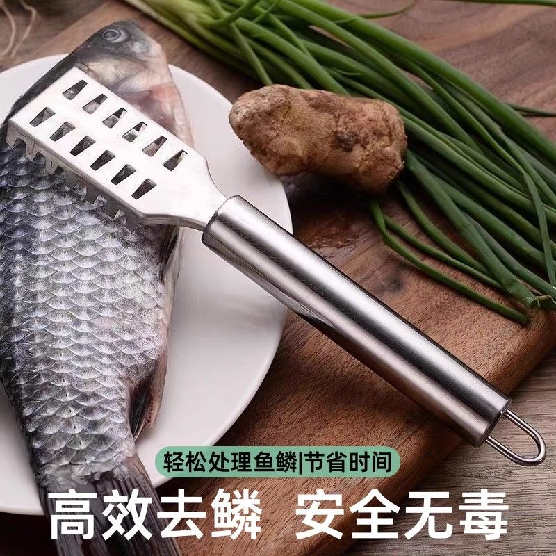 不锈钢鱼鳞刨去鱼鳞刷厨房小工具刮鱼鳞刀不锈钢打鳞器