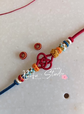 手工编绳金钱结又叫双钱结，寓意：财源滚滚，好事成双DIY