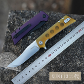 户外露营战术折叠刀 SHOOZIZ D2钢 XUN113二代 高硬度实用刀 折刀