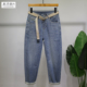 男小哈伦柔软弹力长裤 男宽松小直筒牛仔裤 锥形裤 布冷布热春夏薄款