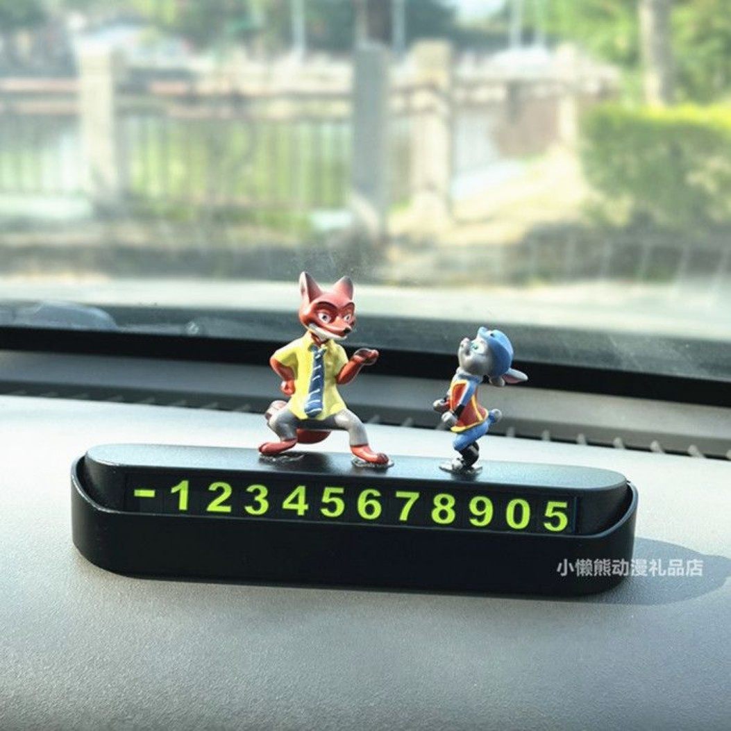 新款动物城兔朱迪狐尼克临时停车号码牌隐藏式挪车电话牌汽车摆件,汽车用品/电子/清洗/改装,停车号码牌,淘宝优惠券,粉丝福利购,淘宝优惠卷