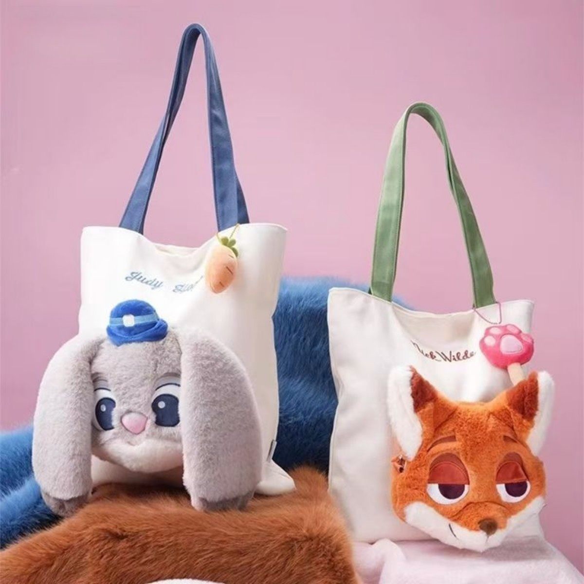 新款动物城帆布可拆卸分体单肩包卡通史迪奇草莓熊毛绒公仔斜挎包,模玩/动漫/周边/娃圈三坑/桌游,谷美,淘宝优惠券,粉丝福利购,淘宝优惠卷