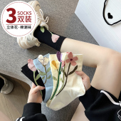 女款 袜子女春秋款 爆款 春秋棉袜防臭ins潮2026新款 中筒袜女袜春季