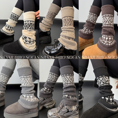 费尔岛袜套堆堆袜羊毛袜腿套y2k