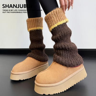 袜套堆堆袜子女羊毛腿套显瘦长袜