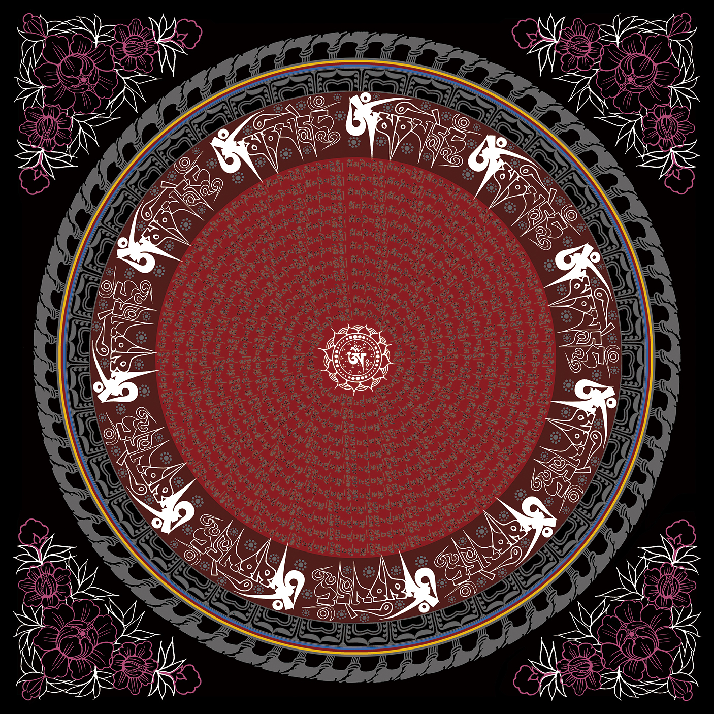 描金画稿手绘DIY唐卡减压涂色