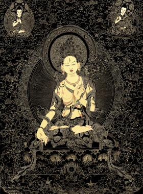 白度母描金唐卡diy纯棉油画布