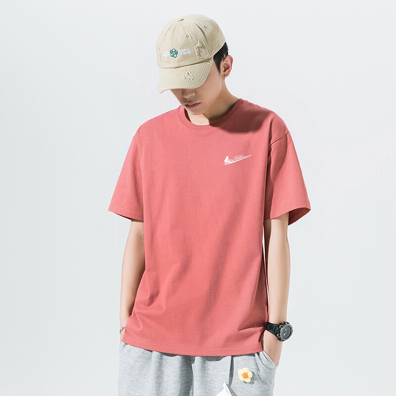 耐克顿纯棉短袖t恤男士夏季薄款宽松圆领半袖体恤潮流休闲上衣服